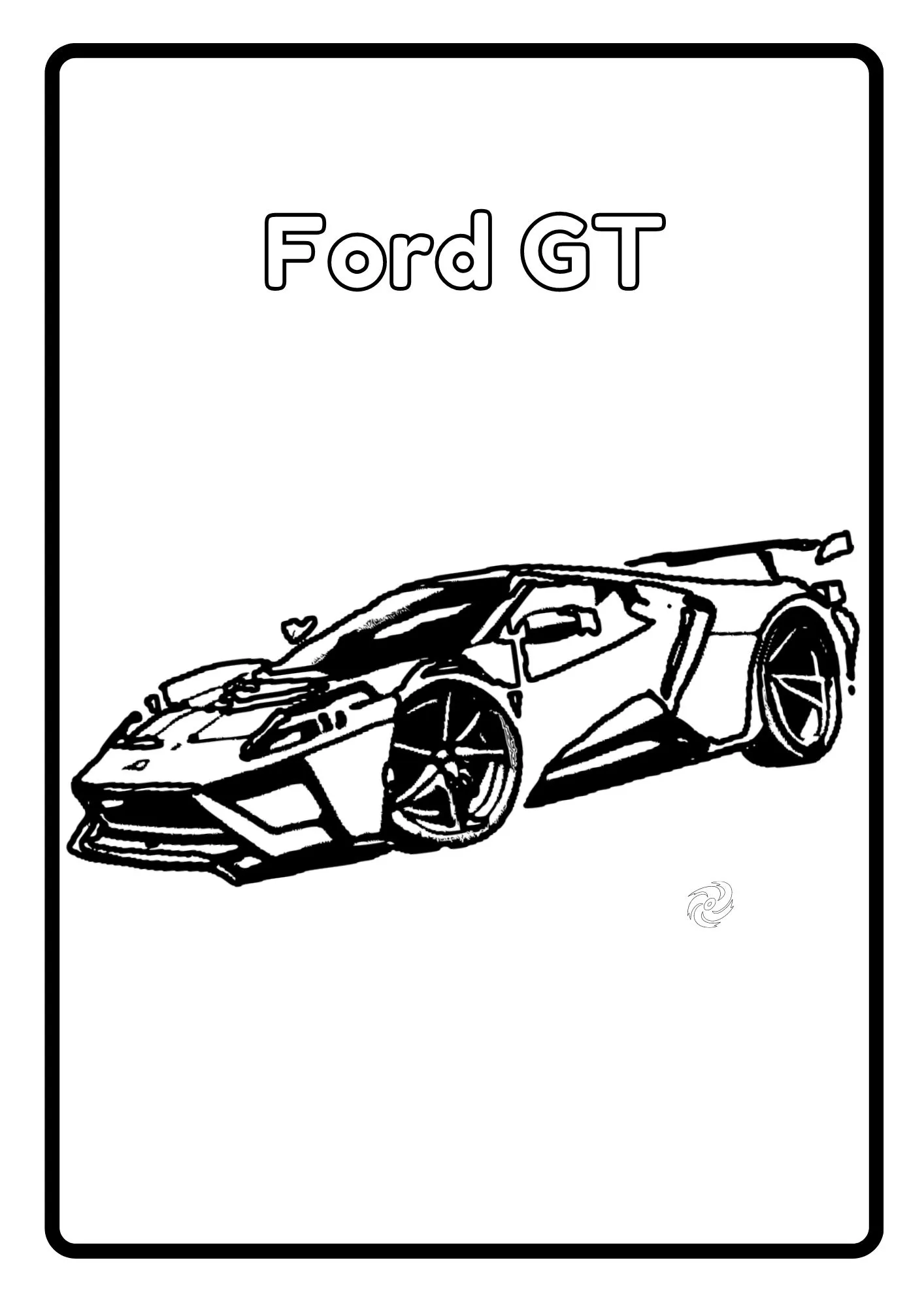 Ford GT Mustang Coloring Page