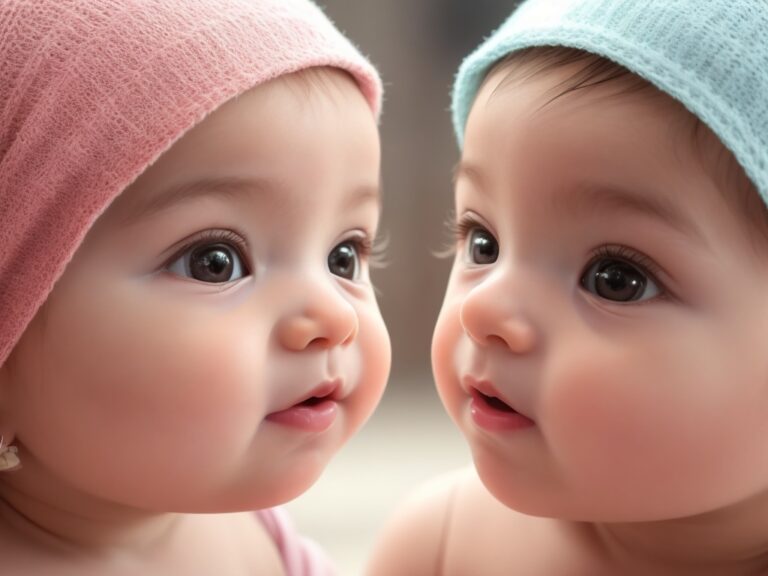 Absolute Reality v16 cute babies looking at each other hd 4k 2
