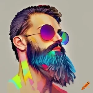 Prompt 9: A profile photo of a cool Bearded Man