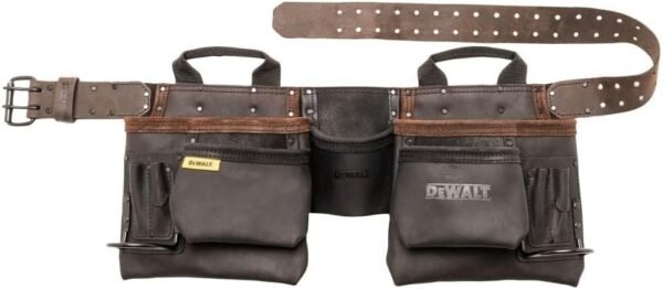 DEWALT Leather Tool Belt, Durable, 11 Pocket Professional Belt (DWST550112)