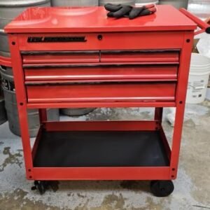 30 In. 4 Drawer Tech Cart, (Side Tray Sold Separately), RED, Black, Green, Yellow, Orange, Blue