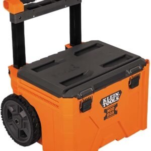 Klein Tools 54802MB MODbox Rolling Tool Box, Heavy Duty Portable Tool Organizer with Side Mounting, 10-Inch Rubber Wheels, Removable Handle, Deep Stackable Set