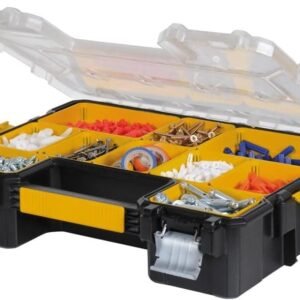 DEWALT Small Parts Organizer, Hardware Storage Box with Removable Dividers, 10-Compartment (DWST14825)