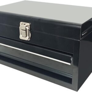 Portable Mini Tool Box, Small Tool Drawer Box with Latch Closure, Metal Tool Storage Toolbox Organizer for Garage, Warehouse & Repair Shop