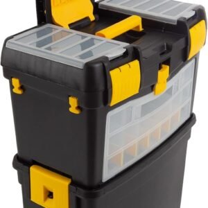Rolling Tool Box with Wheels, Foldable Comfort Handle, and Removable Top – Toolbox Organizers and Storage by Stalwart