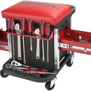 Garage Glider Rolling Tool Chest Seat(Tools Not Included)