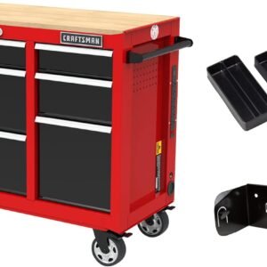 CRAFTSMAN Workbench, Tool Storage, 6-Drawers with Tray and Holder Set, 41-inch, Rolling (CMST34062RB)
