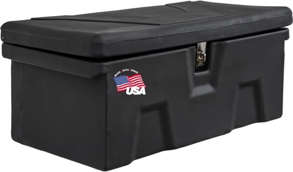 Buyers Products 1712230 Black Poly All-Purpose Storage Chest , 2.6 cu. ft., Made In The USA, Dent-Resistant Lockable Storage Box for Truck, Trailer, Dock, or Deck, High-Density Polyethylene