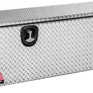 Buyers Products 1705115 Diamond Tread Aluminum Underbody Truck Tool Box W/Compression Latch, 18 x 18 x 60 Inch, Made in the USA, Truck Box For Storage & Organization, Durable Job Box for Truck