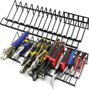 Plier Organizer Rack for Tool Box Storage, Holds Regular and Wide Handle Pliers, Fits Toolbox or Chest Drawers, Durable and Space-Saving Design (2 Pack)