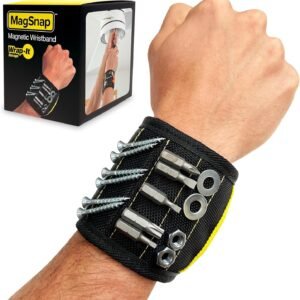 MagSnap Magnetic Wristband by Wrap-It Storage - Wrist Magnet Tool Belt and Screw Holder - Great Tool Gift for Dad