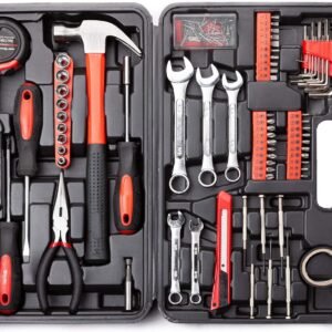 CARTMAN 148 Piece Automotive and Household Tool Set Perfect for Car Enthusiasts and DIY Home Repairs