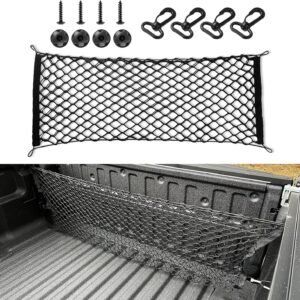 Cargo Net Stretchable, Automotive Cargo Nets, Adjustable Elastic Storage Organizer Net with Hook, Automotive Exterior Accessories Truck Bed Organizer Universal for Most Car SUVs Trucks